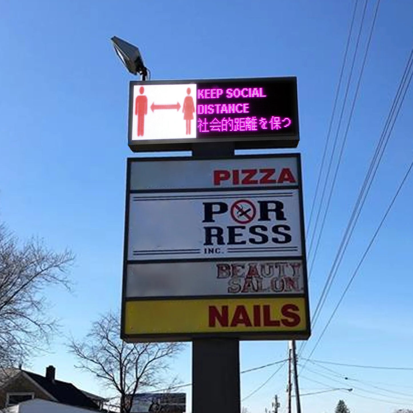 Doubled Sided 136CM P10 Outdoor RGB Full Color LED Display Panel Programmable Scrolling LED Sign Support Video LED Billboard