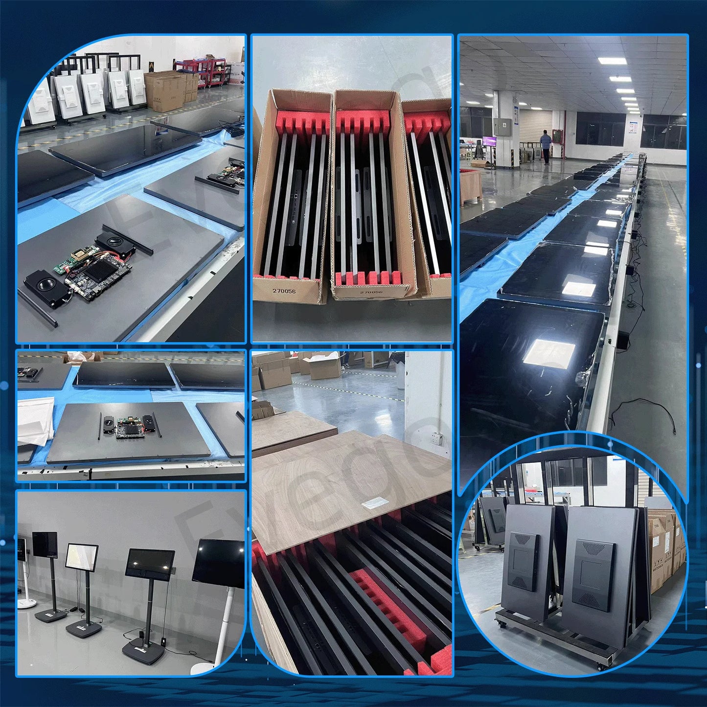 Portable TV Touch Screen 27in 32in Professional Stand Smart Display Tablet with Wheels Large Battery for Home Business