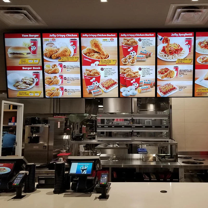 Slim Snap Frame LED Light Box Illuminated Poster Display LED Backlit Menu Board Screen For Restaurant Cafe Shops Wall Billboard