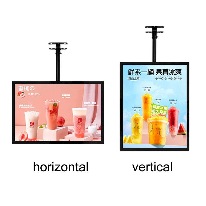 Slim Snap Frame LED Light Box Illuminated Poster Display LED Backlit Menu Board Screen For Restaurant Cafe Shops Wall Billboard