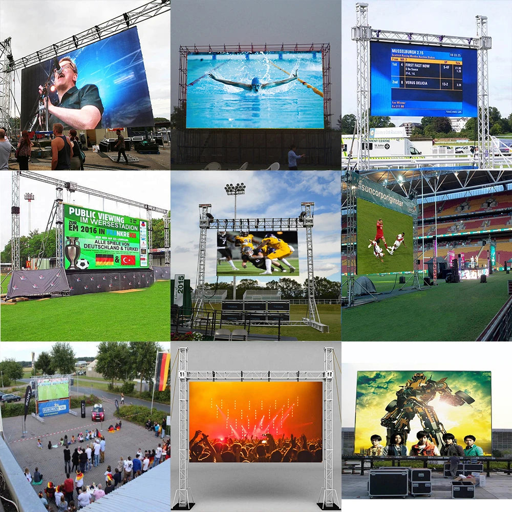 P4.81 outdoor 500 ×1000mm waterproof ultra-high definition LED display screen is used for stage, conference room, etc