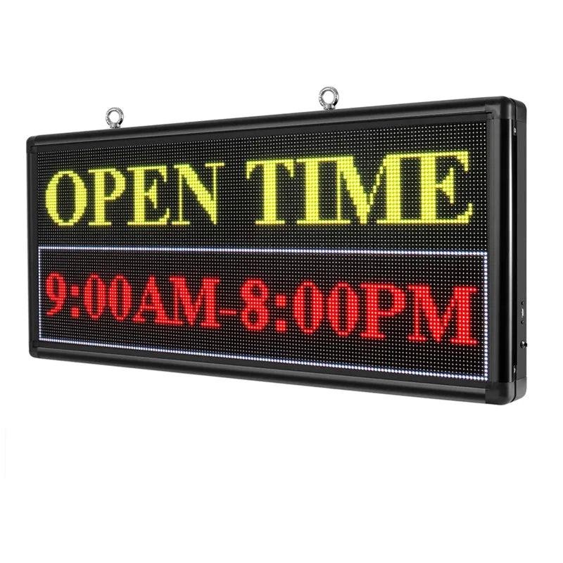 P6 LED Sign 18''X40'' Full Color Support Scrolling Message LED Sign Board Programmable Image Outdoor LED Display For Advertising