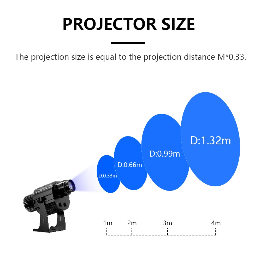 Custom  100Watt Led HD Indoor Door Head Outdoor ip67 Waterproof Rotating Advertising Image Projection Lamp Gobo Logo Projector