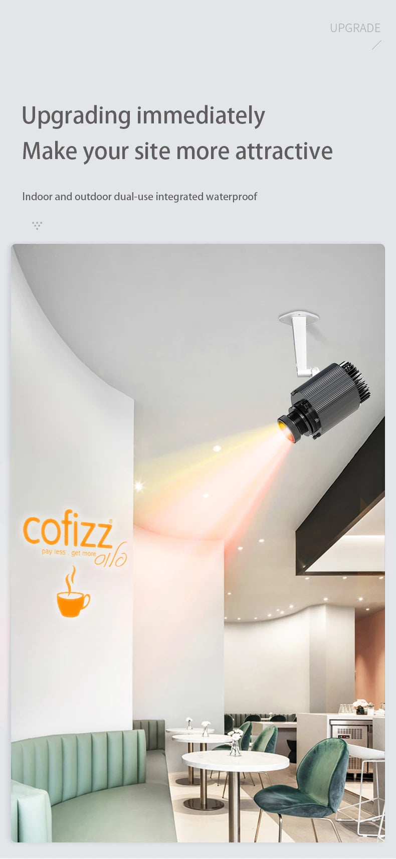 Waterproof Outdoor Gobo Projection Lamp Customized Advertising Image Led Door Head Static Logo Projector