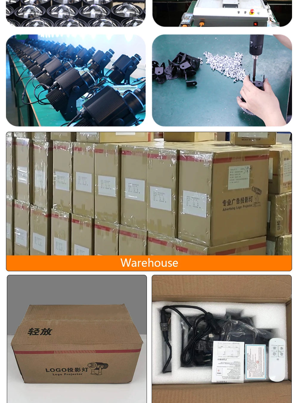 Custom 60W Led HD Color Chang Indoor And Outdoor ip67 Waterproof Rotating Advertising Image Projection Lamp Gobo Logo Projector