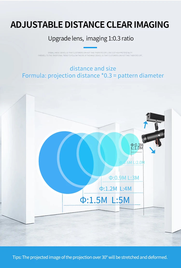 Led Logo Projection Custom Advertising Notice Restaurant Welcome Image Sign Caution  Rotary Led Light Gobo Projector For Outdoor