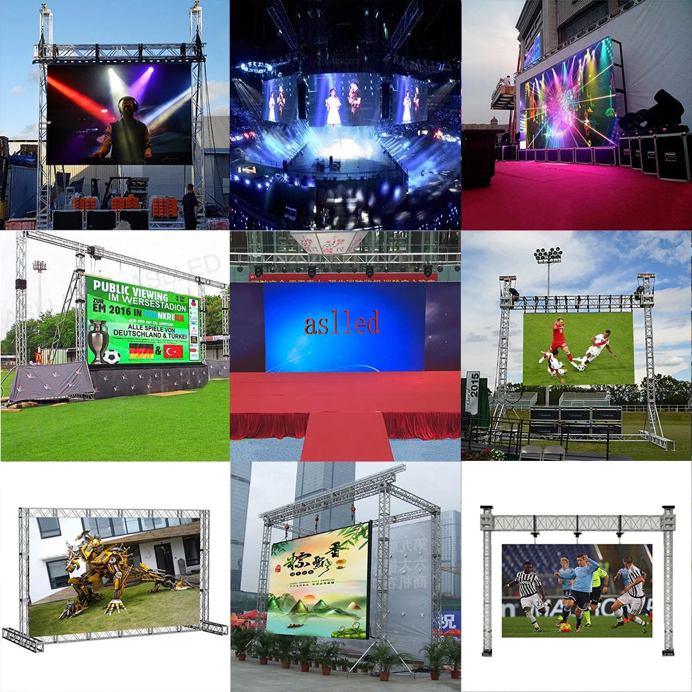 Stage Background LED Screen P3.91 500x1000mm Die Casting Aluminum Panel Outdoor HD Rental LED Display Supplier
