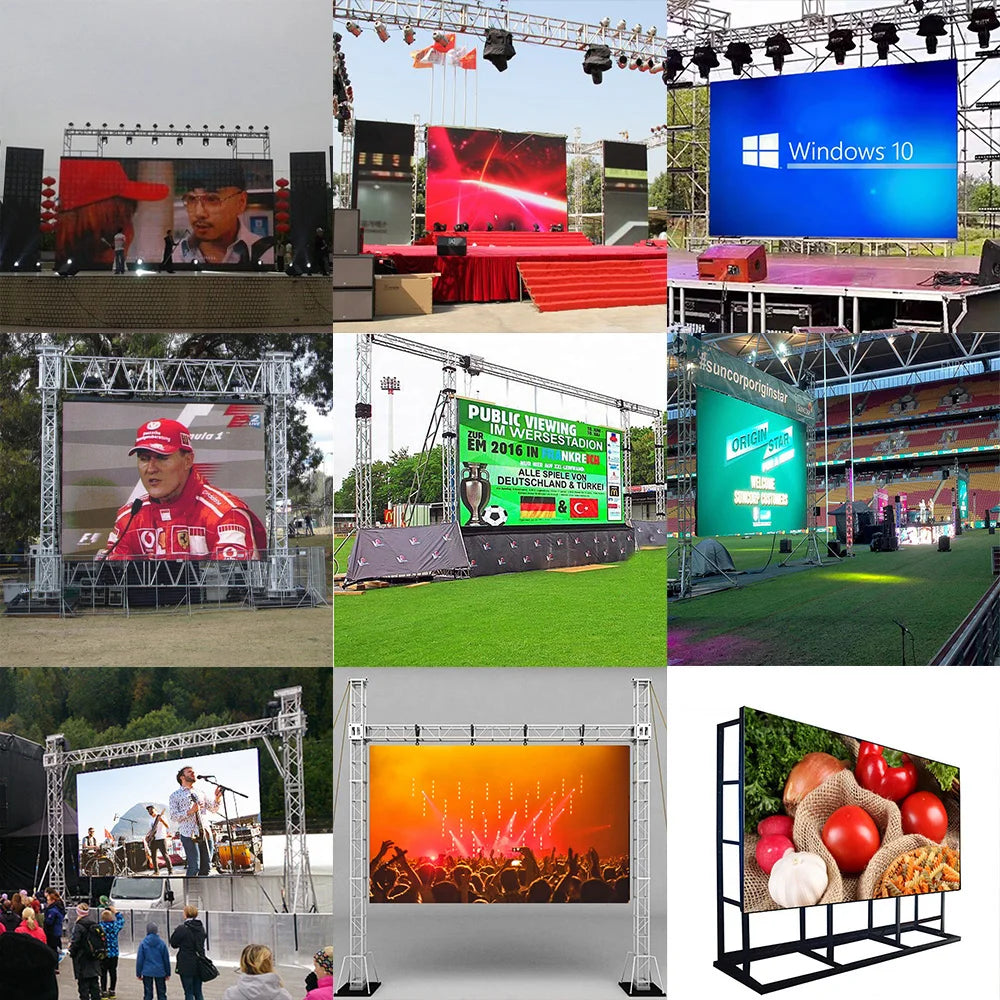 LED display P3 panel 576x576 mm Outdoor waterproof LED Matrix Screen TV P2.5 P4 P5 P6 P8 P10 Rental stage screen customization