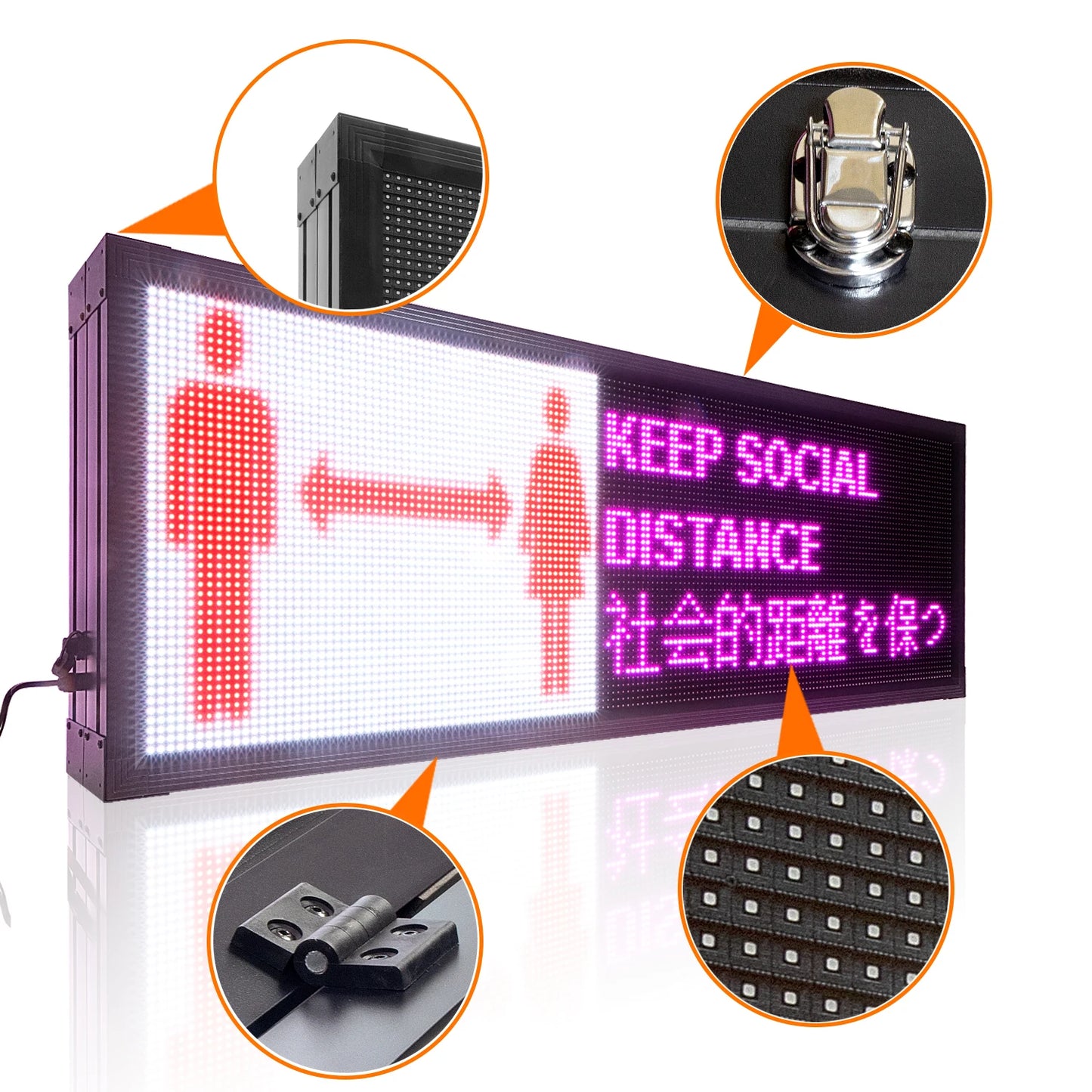 Doubled Sided 136CM P10 Outdoor RGB Full Color LED Display Panel Programmable Scrolling LED Sign Support Video LED Billboard