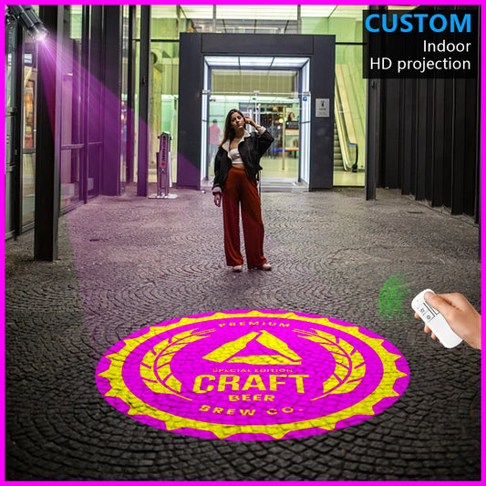 Custom  Led HD Indoor Door Head  Rotating Advertising Image Projection Lamp Gobo Logo Projector