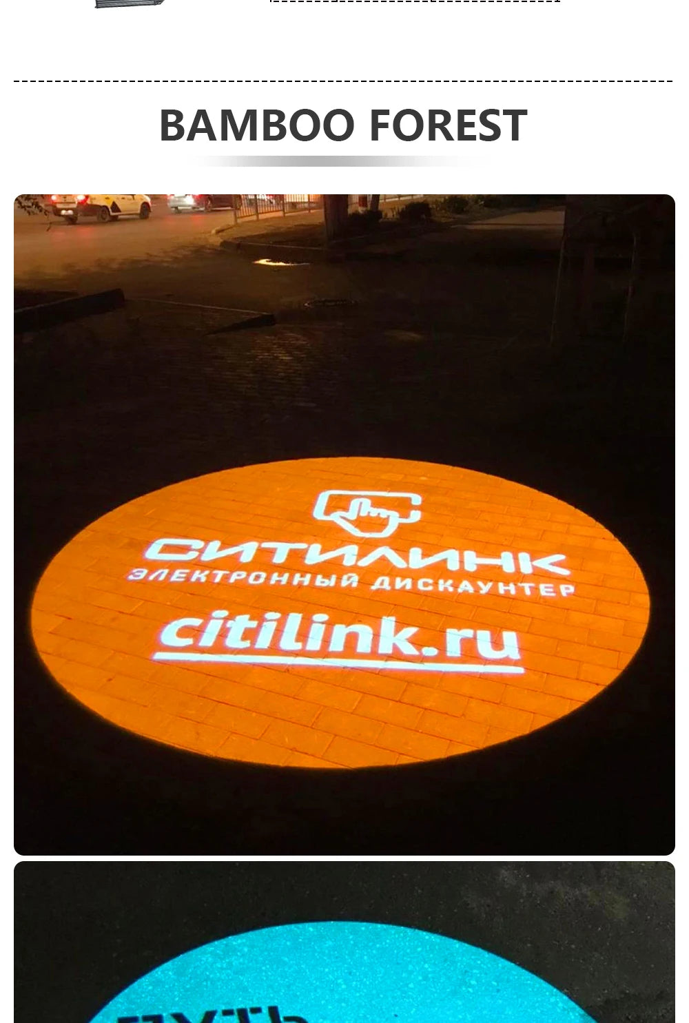 Custom  Led HD Indoor Door Head  Rotating Advertising Image Projection Lamp Gobo Logo Projector