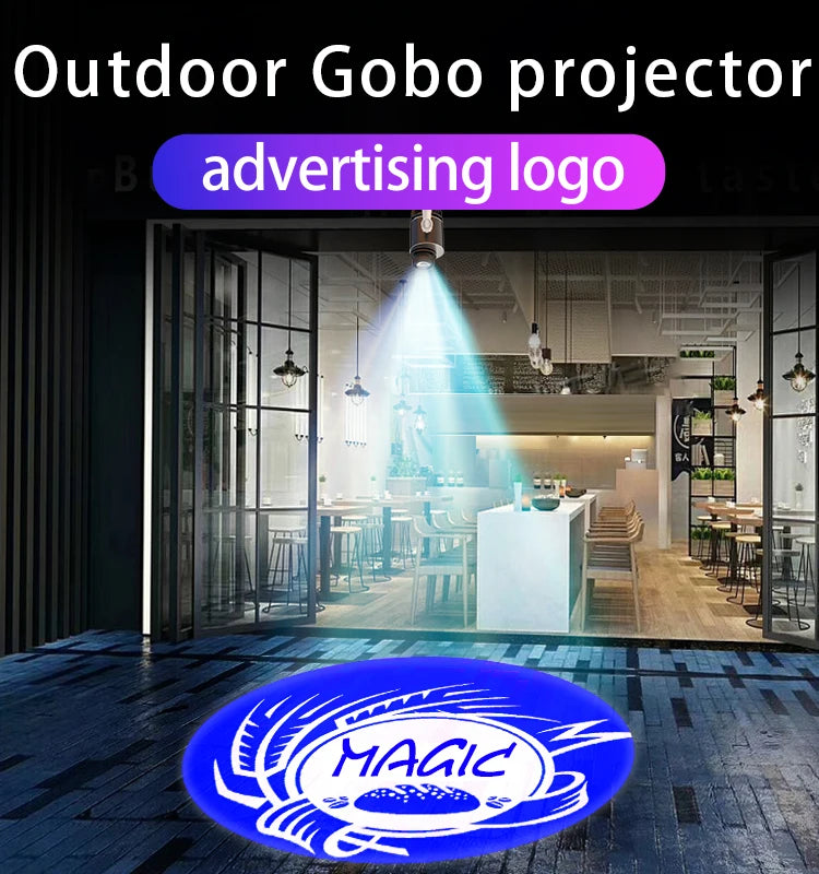 Waterproof Outdoor Gobo Projection Lamp Customized Advertising Image Led Door Head Static Logo Projector