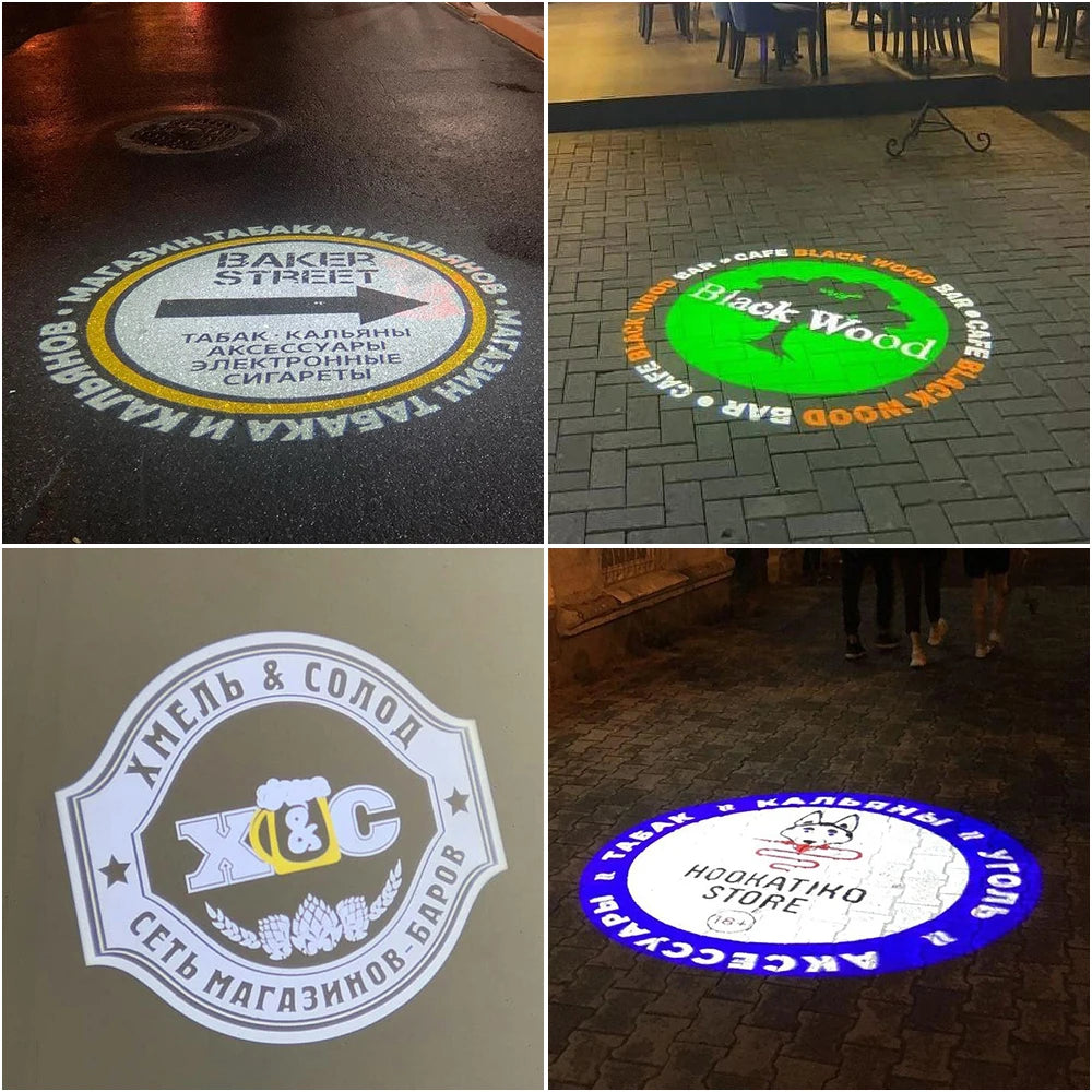 Custom  Led HD Indoor Door Head  Rotating Advertising Image Projection Lamp Gobo Logo Projector