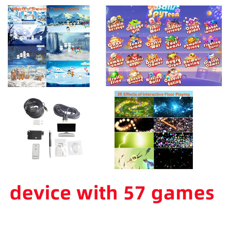 30inch to 400inch Interactive Projection System Software Advertising Display Led Holographic Display Video Pcs Events,Playground