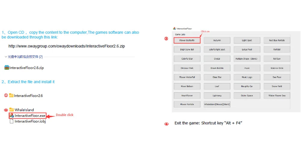 Interactive Whiteboard System 28 Floor Projector Games Multi Finger Touch Screen Smart Board Portable Playground Projection