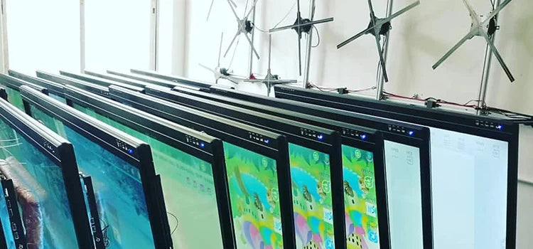 Home Appliances Tv Smart TV 21.5  Portable Mobile Touch Screen Android 12 OS Floor Stand Display Battery for Home Learning