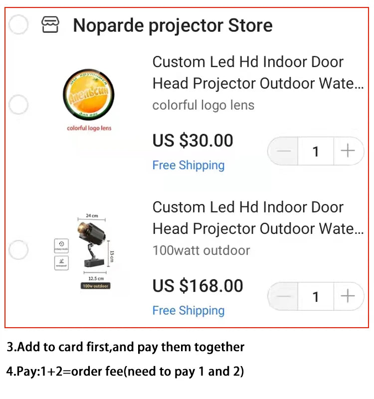 50W100W Outdoor Waterproof Gobo Projector Rotation Image Custom Hd Advertising Led Logo Projector Light