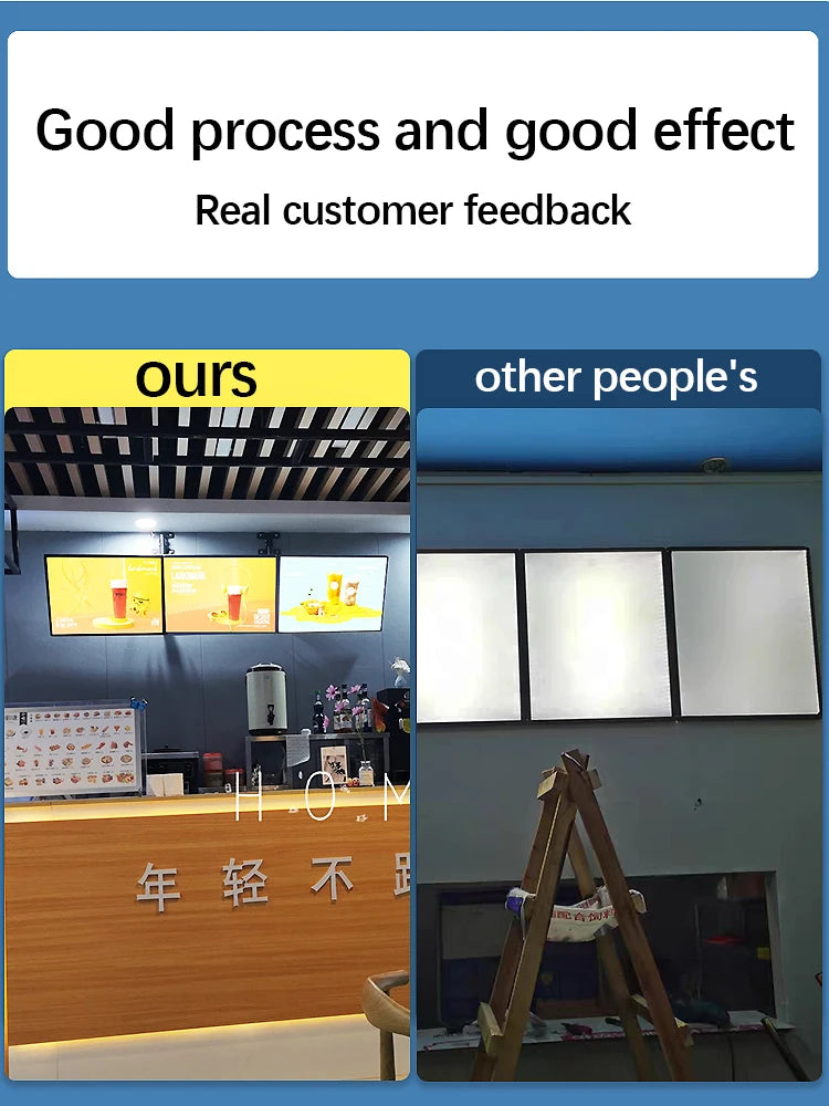 Slim Snap Frame LED Light Box Illuminated Poster Display LED Backlit Menu Board For Restaurant Cafe Shops Wall Mounted Billboard