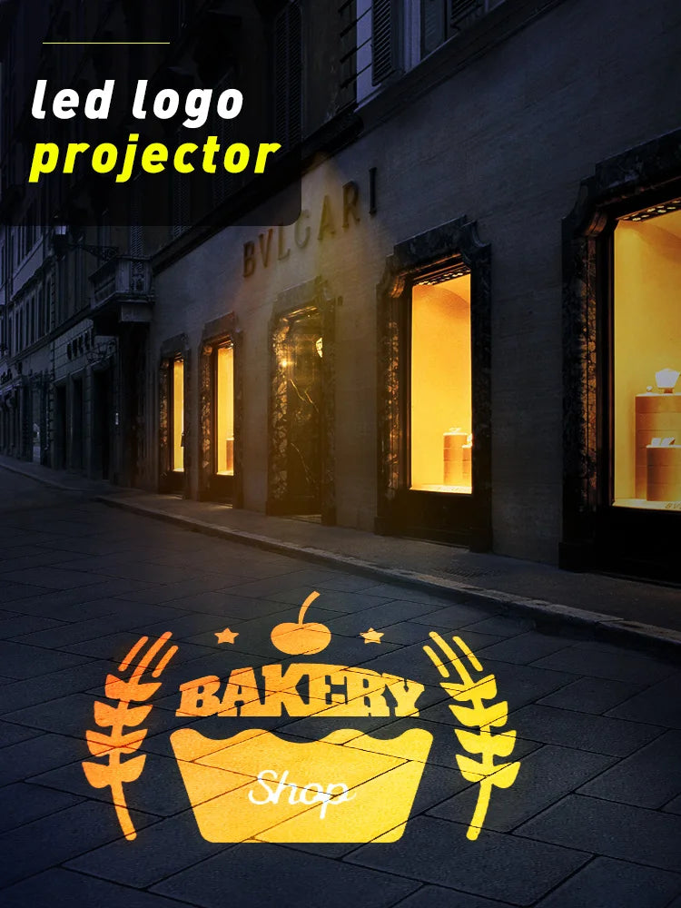 50W100W Outdoor Waterproof Gobo Projector Rotation Image Custom Hd Advertising Led Logo Projector Light