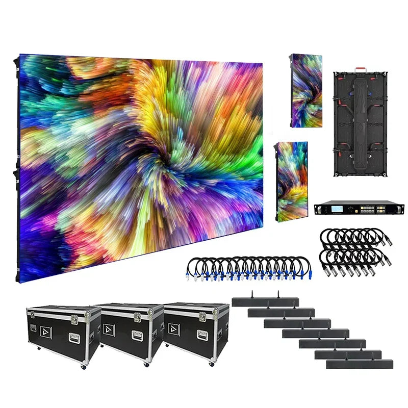 500x500mm Indoor Outdoor P2.6 P2.9 P3.91 P4.8 Stage Background Led Video Wall Seamless Splicing Rental LED Display Screen