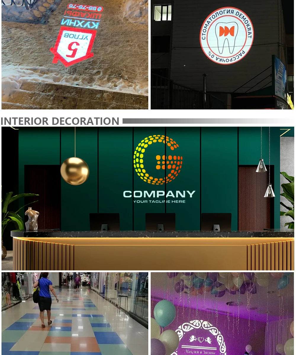 Custom Gobo Projector 100W Advertising Light Outdoor Waterproof IP67 Image Rotational Led Logo Do Projector Shop Entrance Floor