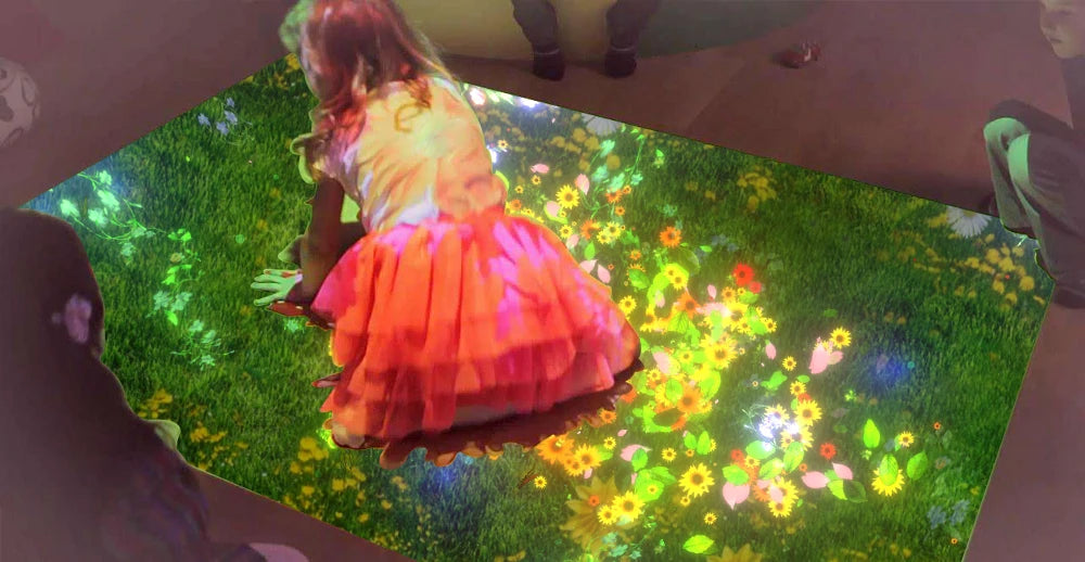 Interactive Whiteboard System 28 Floor Projector Games Multi Finger Touch Screen Smart Board Portable Playground Projection