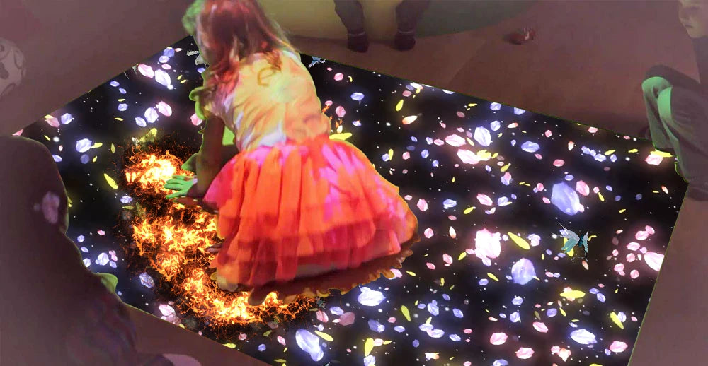 Interactive Whiteboard System 28 Floor Projector Games Multi Finger Touch Screen Smart Board Portable Playground Projection