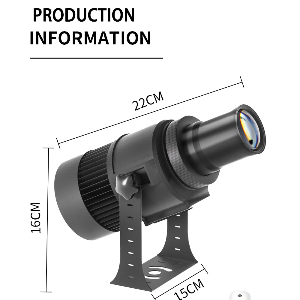Custom Led HD Gobo Logo Projector Indoor Outdoor Ip67 Waterproof Rotating Advertising Image Projection Light For Floor Wedding
