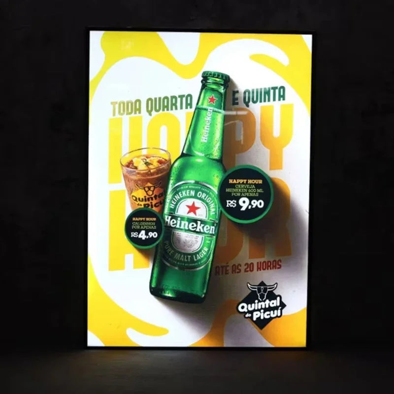 A4 A3 A2 Slim LED Advertising Light Box Cafe Restaurants Menu Board Cinema Movie Poster Display Screen Tempered Glass Light Box