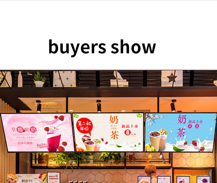 Slim Snap Frame LED Light Box Illuminated Poster Display LED Backlit Menu Board For Restaurant Cafe Shops Wall Mounted Billboard