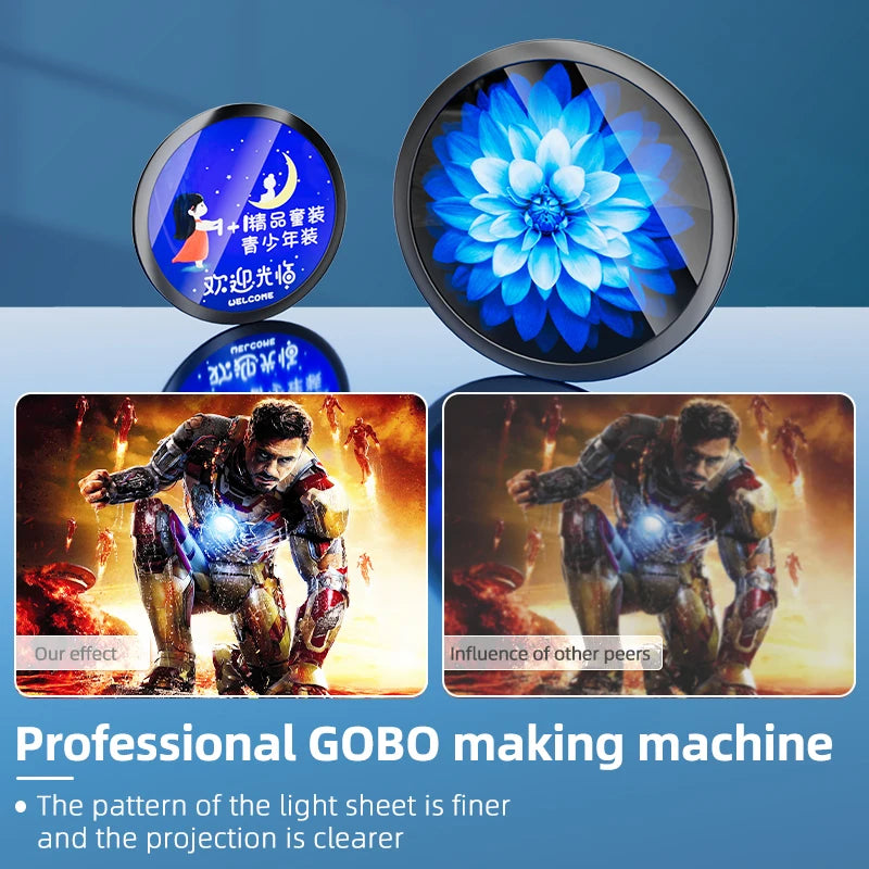 Outdoor Waterproof Laser Custom Logo Projection Indoor Door Floor Rotate Gobo Projector 50w Led Elevator Advertising Light