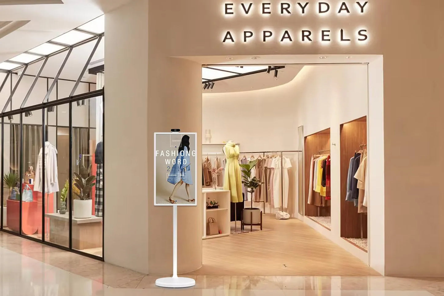 Mobile TV 32 inch Floor Standing Intelligent Touch Screen Android System/Home/8+128GB/AI Voice Remote Control Office use