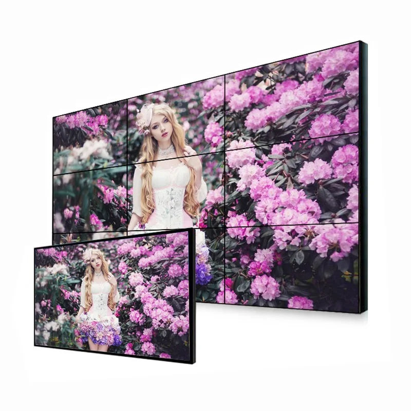 Seamless Lcd  Wall Ultra Narrow Bezel 2x2 3x3 Multi Splicing Screen Advertising Player Digital 4K Display for Displaying Video