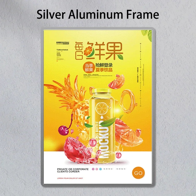 A4 A3 A2 Slim LED Advertising Light Box Cafe Restaurants Menu Board Cinema Movie Poster Display Screen Tempered Glass Light Box