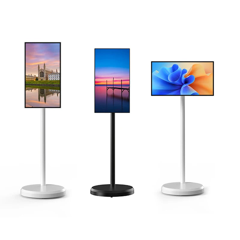 21.5inch Wireless Smart Portable TV  Android 12 Touchscreen display With floor standing movable charging Stand