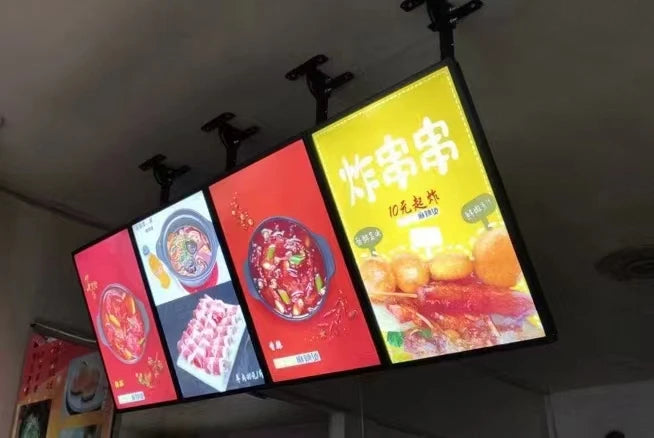LED Slim Snap Frame Light Box Illuminated Poster Display LED Backlit Menu Board For Restaurant Cafe Shops Wall Mounted Billboard