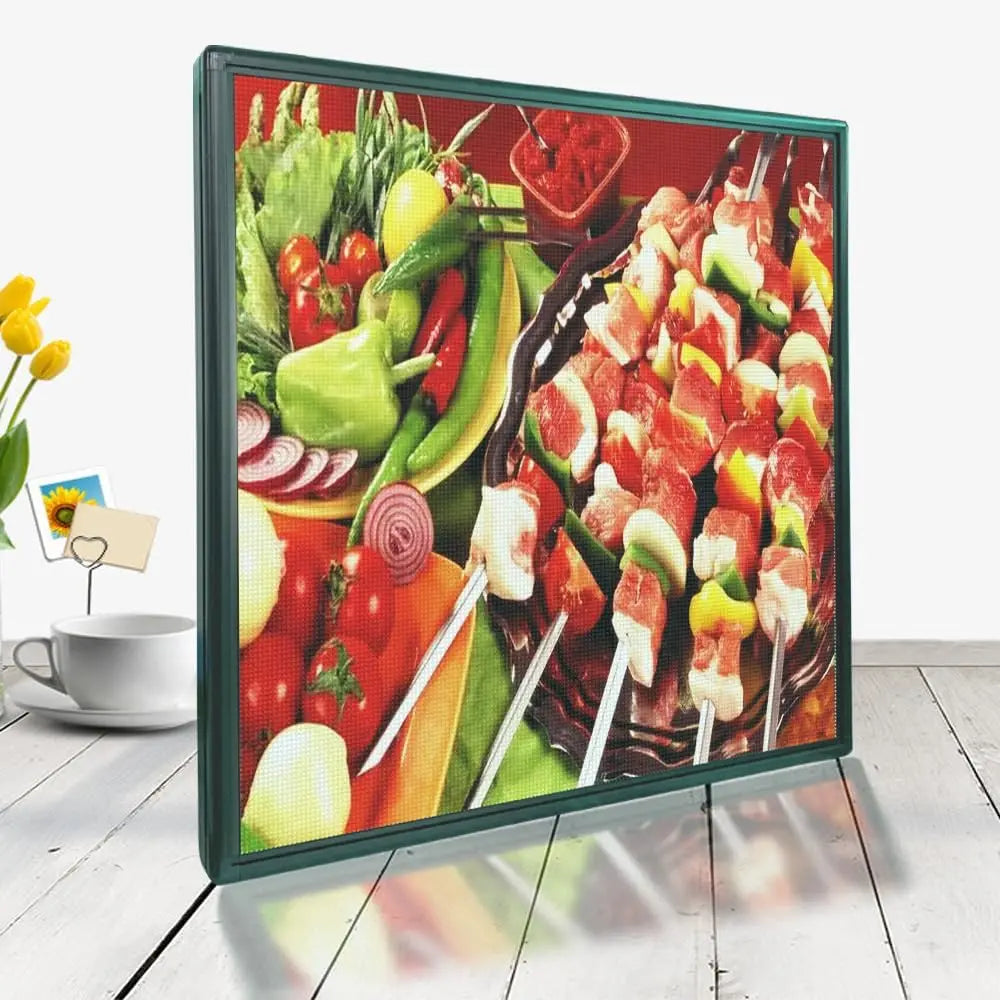 P2.5 39'' x 39'' Indoor High Definition LED Advertising Sign - Full Color LED Scrolling Sign WiFi Programmable Support Video