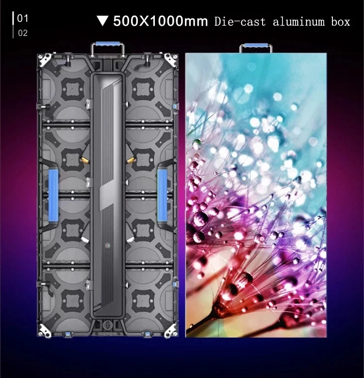 Outdoor P3.91 rental led video wall 500x1000mm die-casting aluminum panel high brightness led display