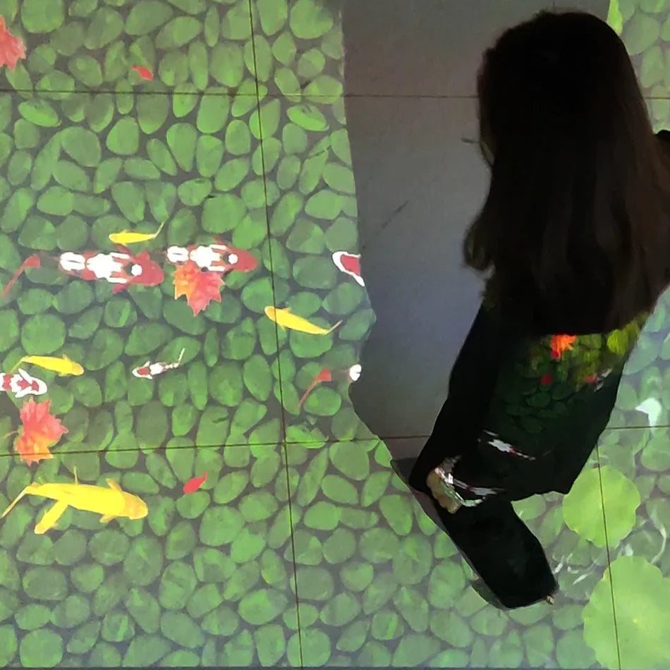 Interactive Whiteboard System 28 Floor Projector Games Multi Finger Touch Screen Smart Board Portable Playground Projection