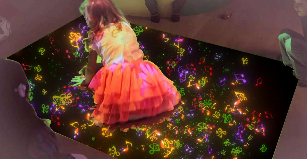 Interactive Whiteboard System 28 Floor Projector Games Multi Finger Touch Screen Smart Board Portable Playground Projection