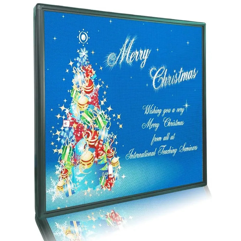 P2.5 39'' x 39'' Indoor High Definition LED Advertising Sign - Full Color LED Scrolling Sign WiFi Programmable Support Video