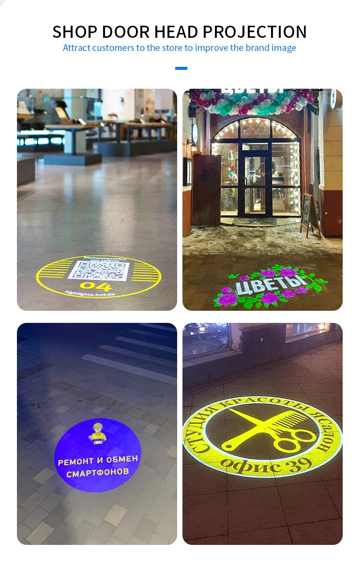 Hot Sale Led Hd Outdoor Ip67 Waterproof Image Projector Custom Gobo Rotary Or Static Advertising Logo Projector