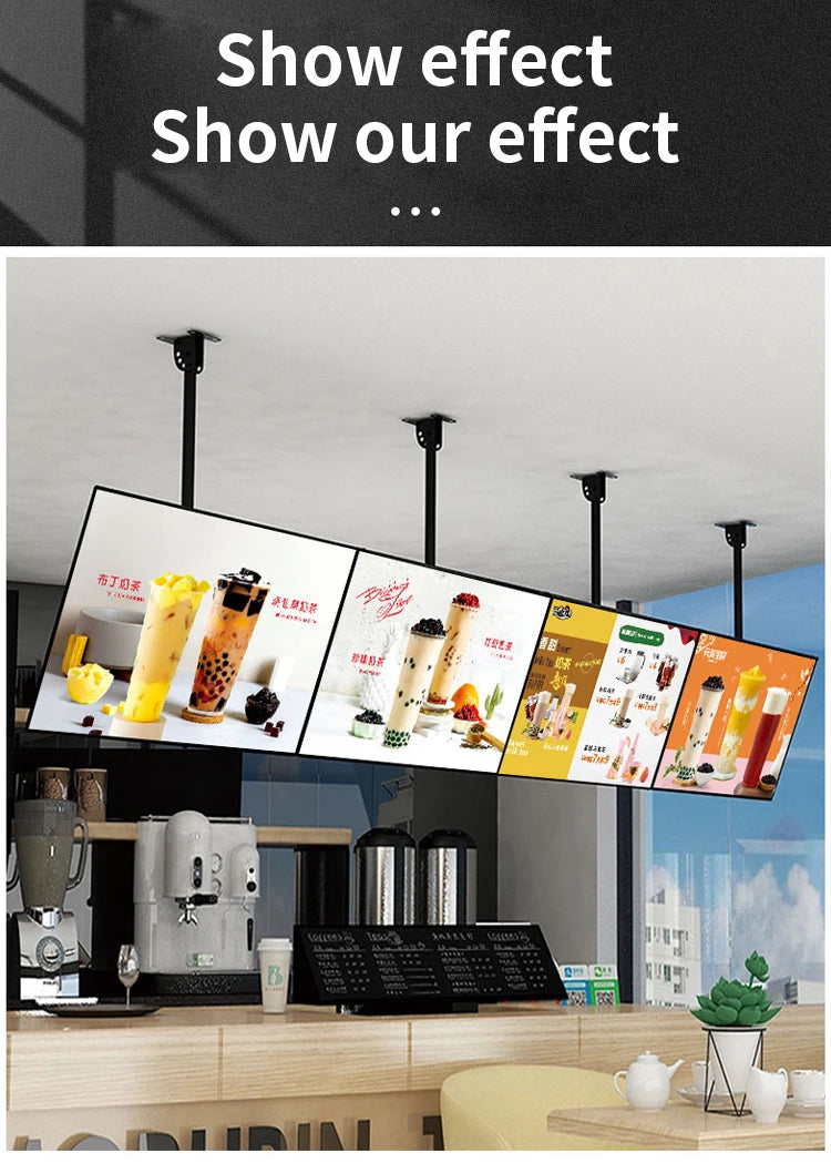 LED Slim Snap Frame Light Box Illuminated Poster Display LED Backlit Menu Board For Restaurant Cafe Shops Wall Mounted Billboard