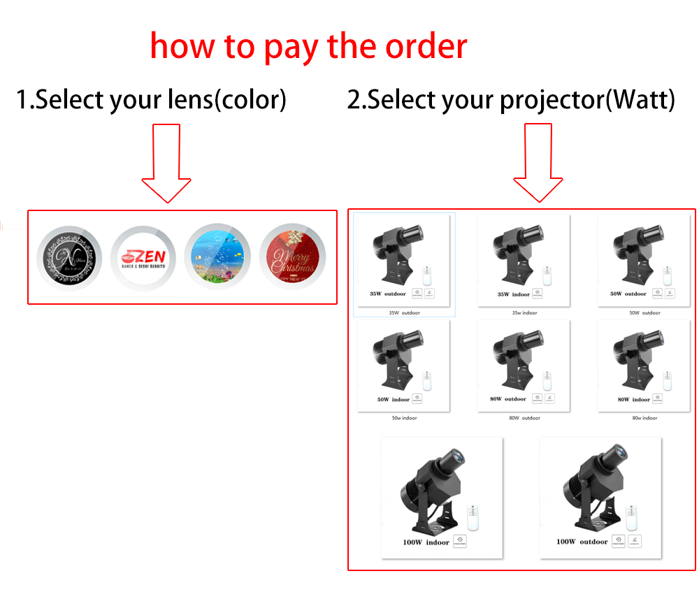 Custom Led Hd Indoor Door Head Projector Outdoor Waterproof Rotating Advertising Image Projection Lamp Gobo Logo Projector