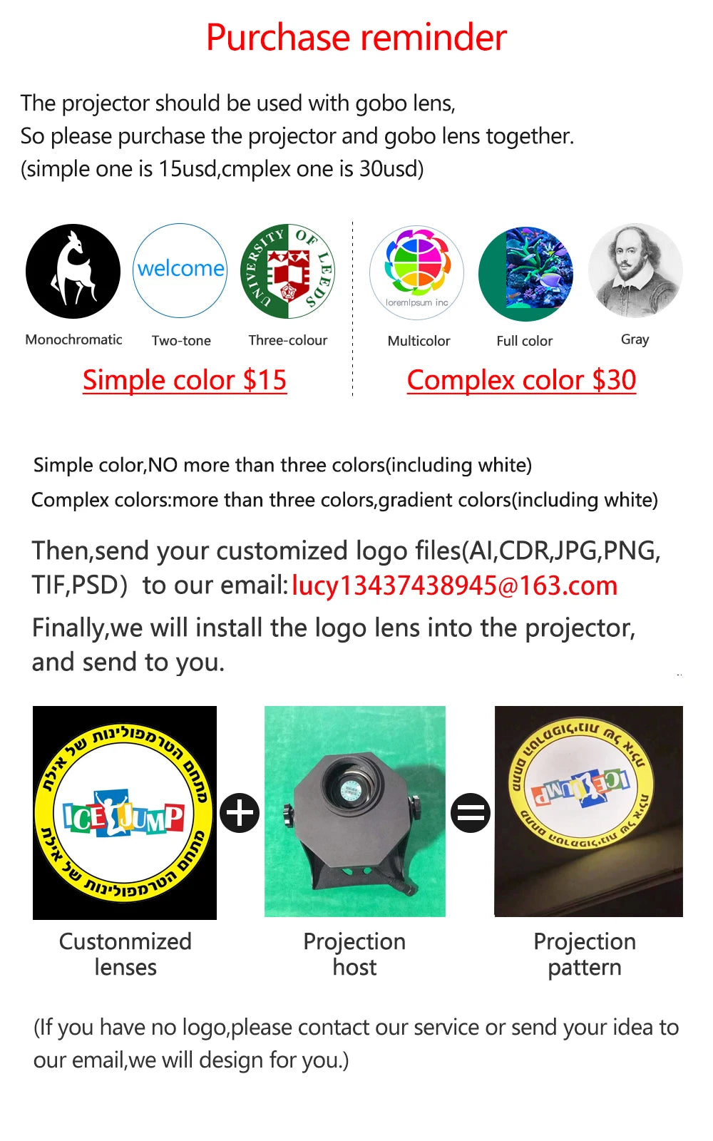 Advertising Gobo Projector Custom Logo Lights Outdoor LED Projector Ip67 Hd Rotating Customize Logo Projector Door Light Wedding