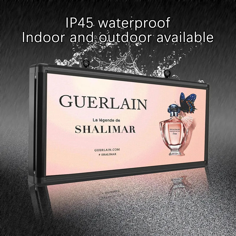 P6 Outdoor LED Sign Full Color 40'' x 18'' WiFi Scrolling LED Display With High Resolution High Brightness Programmable LED Sign