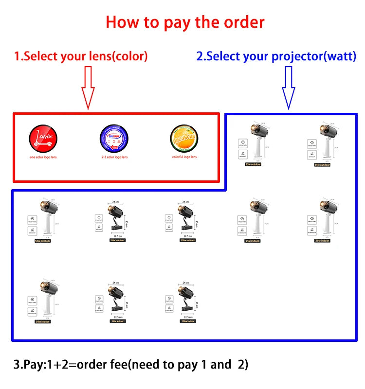 Led Logo Projection Custom Advertising Notice Restaurant Welcome Image Sign Caution  Rotary Led Light Gobo Projector For Outdoor