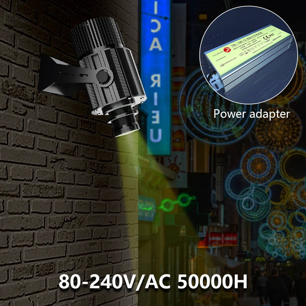 Custom Gobo Projector 150W Advertising Light Welcome Outdoor Waterproof IP67 System Image Rotation Led Logo Shop Entrance Floor