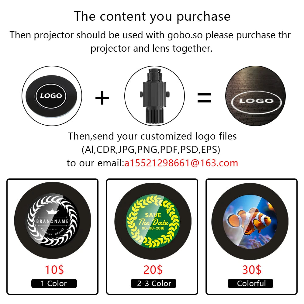 Moving Customed Gobo 35W Advertising Light Outdoor Waterproof IP67 Image Rotation Led Logo Projector Store Entrance Floor