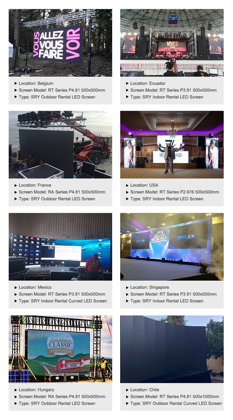 P1.9 P2 P2.5 P2.6 P2.9 P3.9 LED Video Wall Stage Rental Outdoor LED Display Screen Concert Background
